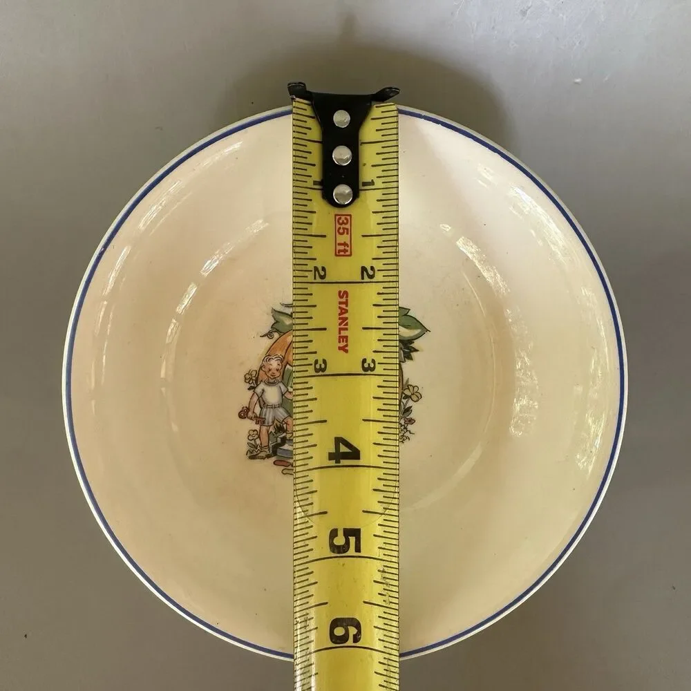 Vintage Salem China Peter Peter Pumpkin Eater Child Bowl Quaker Lady Z USA